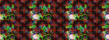 Suluboya çizim kalıbı. Suluboya tarzında siyah ve kahverengi renkte çiçekler. Çiçek izi.