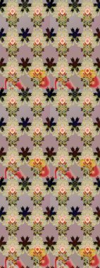 Karalama çiçekleri kusursuz desen. Sanat bej rengine ve nötr tarzına ilham verir ve arkasında çiçekler bırakır. Raster deseni. Bej ve nötr el çizimi desen.