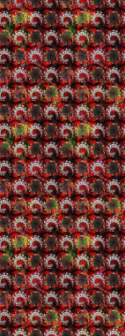 Eskiz arkaplan modeli. Vadinin çiçekleri siyah renklerde. Suluboya, elle çizilmiş. Raster - stok.