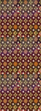 Küçük renkli çiçekler. Küçük çiçekte güzel bir desen. Moda baskıları için zarif bir şablon. Motley illüstrasyonu. Kahverengi çiçekli bahar çiçekleri.