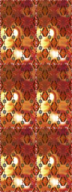 Egzotik çiçekler, kahverengi ve turuncu renkler üzerine botanik, parlak klasik doğa. Raster illüstrasyonu. Klasik tropikal doğal elementlerin suluboya seti.