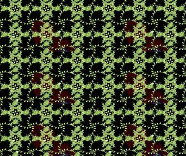 Siyah renkli çiçek desenli eskiz. Suluboya tarzında siyah renkte çiçekler.