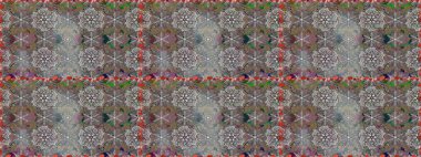 Millefleur 'lar. Tekstil, kumaş, kapaklar, duvar kağıtları, baskı, naylon, yapıştırma, örgü, dekupaj için çiçeksiz arkaplan. Küçük gri ve kahverengi renkte güzel bir besin torbası deseni, çiçekler..