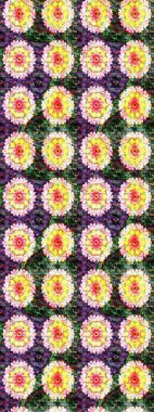 Sevimli çiçek raster deseni. Renkli Yaz Temalı eskiz kalıbı. Tarafsız renklerde çiçekler. Düz Çiçek Elementleri Tasarımı.