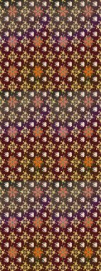 Çiçek desenli raster, kahverengi ve mor çizgi grafik desenli soyut raster arkaplan. Modern stil dokusu.