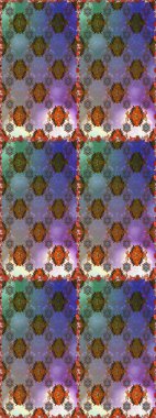 Kusursuz süs izi. Tebrik kartı geçmişi, boyama kitabı, arkaplan ve tekstil için kullanılabilir. Raster Henna tarzı. Sınır Kızılderili çiçekli paisley patten. Etnik Mandala havlusu.