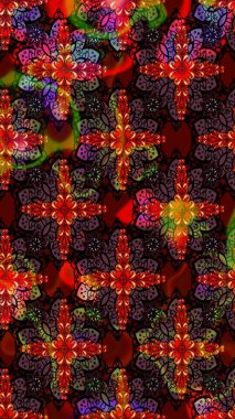 Robot resim. Küçük renkli çiçekler. Çiçekli yaz çiçekleri. Küçük çiçekte güzel bir desen. Moda baskıları için zarif bir şablon. Motley illüstrasyonu.