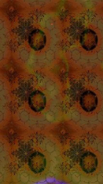 Raster illüstrasyonu. Kahverengi renkli çiçekler. Küçük çiçekte sevimli çiçek deseni var..