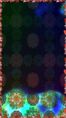 Raster illüstrasyonu. Sevimli, pürüzsüz desenli, küçük çiçekli, klasik tarzda. Moda arka planında parlak buketler. Kumaş, duvar kâğıdı ve kağıda yazdırmak için gelişen arkaplan.