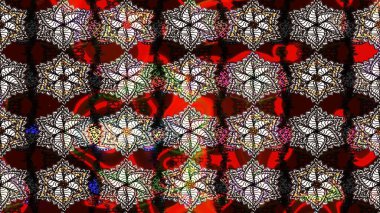 El çizimi. Çiçekli, yapraklı, çiçek desenli eskiz. Raster illüstrasyonu.