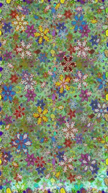 Sorunsuz çiçek deseni kaydırma kağıt, davet, el ilanı, afiş veya Web sitesi Web sitesi arka plan duvar kağıdı için kullanılabilir. Elle çizilmiş Raster resim. Parlak unsurları.