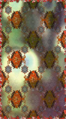 Tekstil için dikişsiz suluboya desen. Şirin çiçekli, desenli, kahverengi ve gri renklerde renksiz desenler. El çizimi çiçek pürüzsüz desen (taş)).