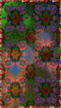 Şekillendirilmiş çiçeklerle kusursuz desen. Çiçek deseni duvar kağıdı, desen dolguları ve web sayfası arka planı için kullanılabilir. Süslü zentangılsız desen, soyut çiçeklerle süslenmiş..