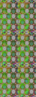 Raster illüstrasyonu. Yeşil ve gri renkli çiçekler. Kusursuz çiçek deseni duvar kağıdı için kullanılabilir.