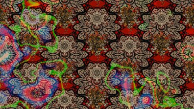 Tatil havası. Nazik romantik baskı. Bahar mevsimi. Raster güzel bir çiçek deseni çizmiş. Kahverengi ve bej renkli çiçekler.