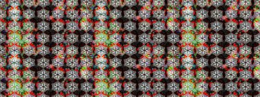 Raster deseni. Süslü kumaş deseni. Çiçekli çiçek deseni, suluboya..