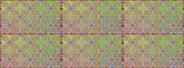 Yapraklı kusursuz desen. Şirin, zarif çiçekler Raster illüstrasyonu. Tekstil için figür. Davetiye ve kartpostal tasarımı için dekoratif çiçek unsurları. Poster veya kapak için arkaplan.