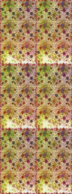 Raster Güzel kumaş deseni. Raster suluboya deseni, narin çiçekler, bej ve kahverengi çiçekler, tebrik kartı şablonu..