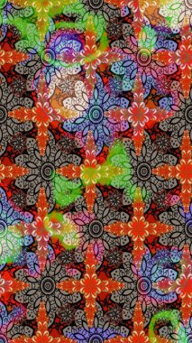 Nazikçe, güzel çiçek arkaplanı. Çiçekli karalama şeklinde Raster çiçek deseni. Kahverengi ve bej renkli çiçekler.