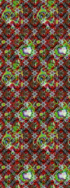 Bir sürü kırmızı, kahverengi ve nötr soyut çiçekli tropik eskiz deseni. Renkli, kahverengi ve nötr raster çizimi. Küçük çiçekte sevimli çiçek deseni var..