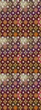 Suluboya, elle çizilmiş. Vadinin çiçekleri kahverengi renklerde. Raster - stok. Taslak arkaplan deseni.