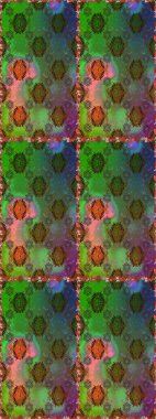 Şirin çiçek elementleri. Raster illüstrasyonu. Kusursuz. Yeşil renkte çiçekler.