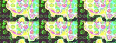 Raster illüstrasyonu. Yeşil renklerde. Anti-stres için Raster soyut şablon sayfası.