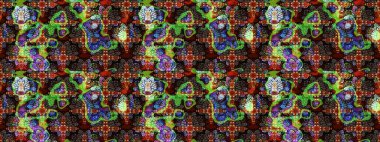 Nazikçe, güzel çiçek arkaplanı. Çiçekli karalama şeklinde Raster çiçek deseni. Kahverengi ve siyah renkte çiçekler.