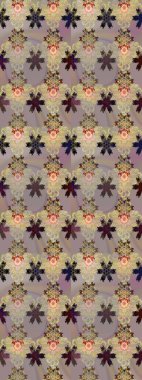 El çizimi. Raster illüstrasyonu. Çiçekler, dallar, bitkiler ve çiçekler. Güzel kumaş deseni.