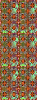 Flowers with leaves and chamomile with cornflowers on brown and orange colors. Seamless background pattern. Raster - stock.