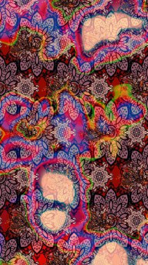 Elle boyanmış suluboya resim çizimleri, çiçekler ve bitkiler. Pembe renkte çiçekler.