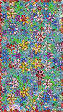 Üretim, duvar kağıdı, baskı, hediye paketi ve scrapbooking Tekstil veya kitap için çiçek sorunsuz arka plan kapsar. Raster resim. Küçük ölçekli çiçek basit şirin desen.