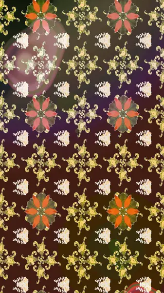 Çiçek kolajı. Küçük çiçekte güzel bir desen var. Çiçek arkaplan. - Kahverengi çiçekler. Raster deseni. Doğa. Çiçek bileşimi.