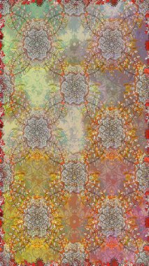 Yaz tema Dikişsiz desen arka plan rengi. Trendy sorunsuz çiçek deseni içinde Raster resim. Güzel kumaş deseni. Düz çiçek öğeleri tasarım.