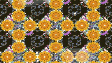 Sarı lale çiçekli Raster eskiz deseni. Karşılama ya da düğün geçmişi olarak kullanılabilir. Paket kağıdı için en iyisi. Doğal kozmetik ürünleri, parfüm, çiçekçi dükkanı için bahar ihalesi tasarımı.