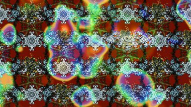 El çizimi Raster çizimi. Parlak elementlerin. Çizim çiçek deseni duvar kağıdı, web sitesi arkaplanı, paket kağıdı, davetiye, broşür, pankart veya web sitesi için kullanılabilir.