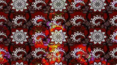 Kahverengi ve siyah renkli çiçekler. Renkli Bahar Teması eskiz kalıbı. Düz Çiçek Elementleri Tasarım Raster illüstrasyonu. Çiçek eskiz kalıbı geçmişi.