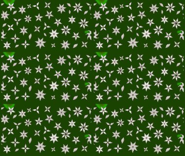 Eskiz arkaplan modeli. Raster hisseleri. Çiçekler yeşile. Suluboya, elle çizilmiş.