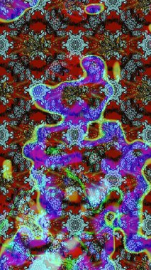 Eski moda arka plan. Desen, çizim, çiçek sınırı. Raster illüstrasyonu. Kıvırcık, parlak örgü. Çiçek çelengi. Güzel, pürüzsüz kumaş, tuval..