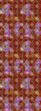 Renkli çizim kalıbı. Kahverengi renkli şirin tekstil. Raster illüstrasyonu. Çiçek arkaplan. Çiçek duvar kağıdı.