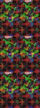 Çiçek deseni. Renkli Bahar Teması eskiz kalıbı. Chichi 'nin kumaş kalıbını çiz. Düz Çiçek Elementleri Tasarımı. Raster illüstrasyonu.