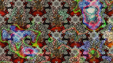 Çiçekli çiçek deseni, suluboya. Raster deseni. Küçük çiçekte güzel bir çiçek deseni..