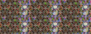 Taslak dekoratif arka plan, çiçek mandala. Çiçek. Raster illüstrasyonu. Tarafsız renklerde.