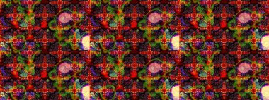 Kahverengi ve siyah renkli çiçekler. Küçük çiçekteki sevimli çiçek deseni. Raster illüstrasyonu.