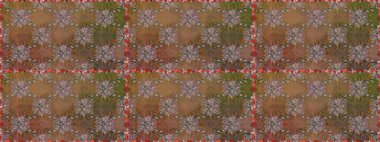 El çizimi. Raster illüstrasyonu. Güzel kumaş deseni. Çiçekler, dallar, otlar ve çiçekler.