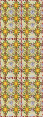 Tatlı suluboya, dikişsiz çiçek deseni. Büyük bir çiçek boyası seti. Kartlar, davetiyeler, tarih kartları ve daha fazlası için kullanılabilir.