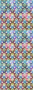 Tarafsız renklerde çok renkli, zarif küçük çiçekler ve komik böcekler, raster deseni, illüstrasyon.