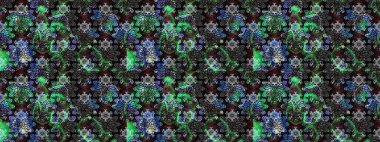 Gri kıvırcık çiçekler gri renkte şekillenir. Raster illüstrasyonu. Klasik çiçek tasarım elementleri.