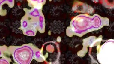 Renkli unsurlarla hareketli arka plan görüntüleri. Çiçekler. Eski model. Bayrak tarzı. Video kaydı. Şablon. Döngü. Kusursuz.. 