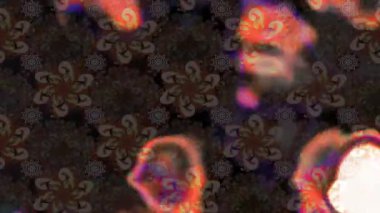 Renkli unsurlarla hareketli arka plan görüntüleri. Çiçekler. Eski model. Bayrak tarzı. Video kaydı. Şablon. Döngü. Kusursuz.. 